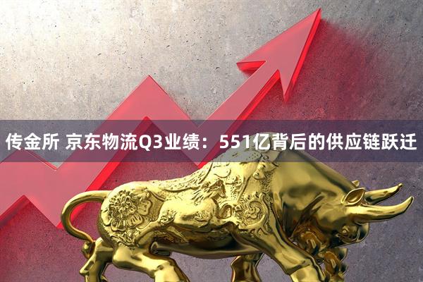 传金所 京东物流Q3业绩：551亿背后的供应链跃迁