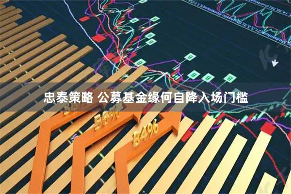忠泰策略 公募基金缘何自降入场门槛