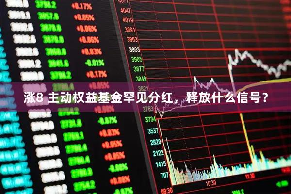 涨8 主动权益基金罕见分红,释放什么信号?